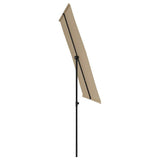 Garden Parasol Taupe Polyester 2x1.5 m Garden Parasol 47339