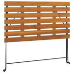 ZNTS Folding Bistro Table 100x54x71 cm Solid Wood Acacia and Steel 319971
