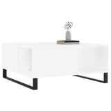 Coffee Table White 80x80x36.5 cm Engineered Wood 830788