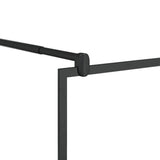 Walk-in Shower Wall with Clear ESG Glass 115x195 cm Black 150755