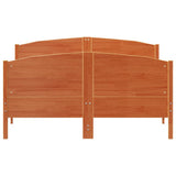 Bed Frame without Mattress Wax Brown 150x200 cm King Size Solid Wood Pine 3216172