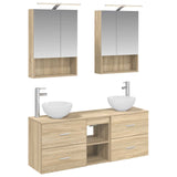 Bathroom Cabinet Set 5 pcs Sonoma Oak 50 x 14.5 x 70 cm 3406681