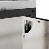 Kitchen Storage Cabinet HATTEM Silver 90 x 50 x 92 cm Steel 874986
