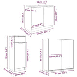 4 Piece Bathroom Cabinet Set Grey Sonoma Engineered Wood 3115890