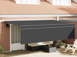 Retractable Awning Retractable Manual Anthracite 400 x 200 cm 3329802