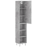 Highboard Concrete Grey 34.5x34x180 cm Engineered Wood 3199013