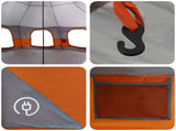 Family Tent Grey and Orange 10-Person 42017393