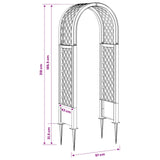 Rose Arch with Spikes White 97 x 43 x 218 cm PP 42041737