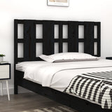 Bed Headboard Black 145.5x4x100 cm Solid Wood Pine 817994