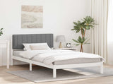 Bed Frame with Upholstered Headboard Light Grey 100 x 200 cm 878073