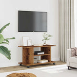 ZNTS TV Cabinet with Castors Old Wood 80x40x45 cm Engineered Wood 855790