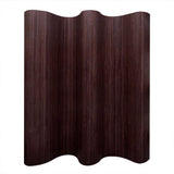 ZNTS Room Divider Bamboo Dark Brown 250x165 cm 241669