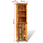 Vintage Style Reclaimed Solid Wood Bookshelf 241433