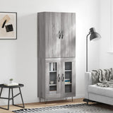 Highboard Grey Sonoma 69.5x34x180 cm Engineered Wood 3198071