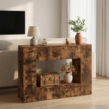 Console Table Smoked Oak 101 x 29 x 74 cm Engineered Wood 899882