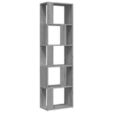 Book Cabinet Grey Sonoma 45x24x160 cm Engineered Wood 826376