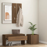 Hallway Furniture Set Brown Oak Engineered Wood 3120199