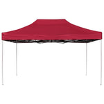 ZNTS Professional Folding Party Tent Aluminium 4.5x3 m Wine Red 45494