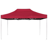 ZNTS Professional Folding Party Tent Aluminium 4.5x3 m Wine Red 45494