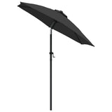 Garden Parasol Anthracite 200x224 cm Aluminium 47206