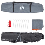Camping Tent Dome 3-Person Grey and Orange Quick Release 4004179