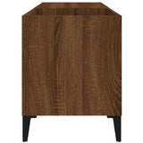Record Cabinet Brown Oak 84.5x38x48 cm Engineered Wood 831956