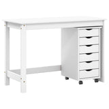Desk and Rolling Cabinet Set MOSS 2 pcs White 3438786