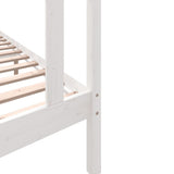 Bed Frame without Mattress White Solid Wood Pine Single 3101314