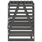 Wheelie Bin Storage Grey 84x90x128.5 cm Solid Wood Pine 825102