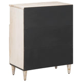 Sideboard with Storage White 60 x 33.5 x 75 cm Solid Mango Wood 4018393