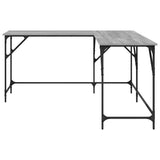 Desk Grey Sonoma 149x149x75 cm Engineered Wood 837585