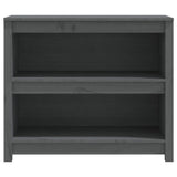 Book Cabinet Grey 80x35x68 cm Solid Wood Pine 821676