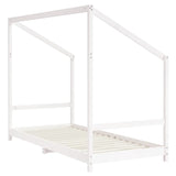 Kids Bed Frame White 90x200 cm Solid Wood Pine 835704