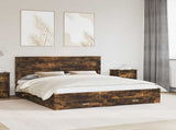 Bed Frame with Drawer with Headboard Manual Engineered Wood 3410287