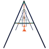 Swing Set with Gymnastic Rings and 4 Seats Steel 92315