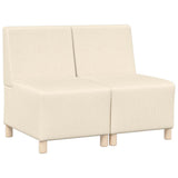 Modular Sofa Unit Armless 2 pcs Cream 55 x 74 x 82 cm 3399778
