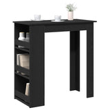 Bar Table with Storage Rack Black Oak 102x50x103.5 cm 862079