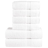 6 Piece Premium Towel Set SOLUND White 600 gsm 137553