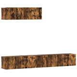 3 Piece TV Cabinet Set Smoked Oak Engineered Wood 3114483