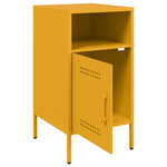 ZNTS Bedside Cabinet Mustard Yellow 36x39x68 cm Steel 843072