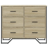 Chest of Drawers Sonoma Oak 91x35.5x74.5 cm Engineered wood 3295303