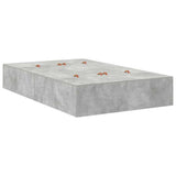 Storage Bed Frame Concrete Grey 120 x 190 cm Engineered Wood 3335424