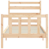 Bed Frame without Mattress 90x200 cm Solid Wood Pine 3192021