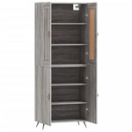Highboard Grey Sonoma 69.5x34x180 cm Engineered Wood 3199535
