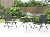 Garden Dining Set Anthracite Steel Medium Foldable 3187975