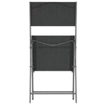 Folding Outdoor Chairs 4 pcs Black Steel and Textilene 318767