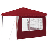 Pop-up Party Tent 288 x 288 x 245 cm Burgundy Oxford Fabric 42019763