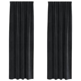 Blackout Curtains 2 pcs Black 140 x 260 cm Velvet 4107172