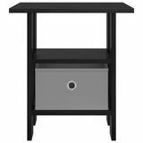 Bedside Table 2 pcs Black Oak 41 x 40 x 45 cm Engineered Wood 8000423