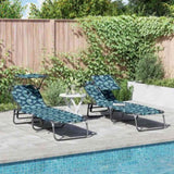 Folding Sun Lounger 2 pcs Multicolour 190 x 57 x 81 cm Oxford 42003139